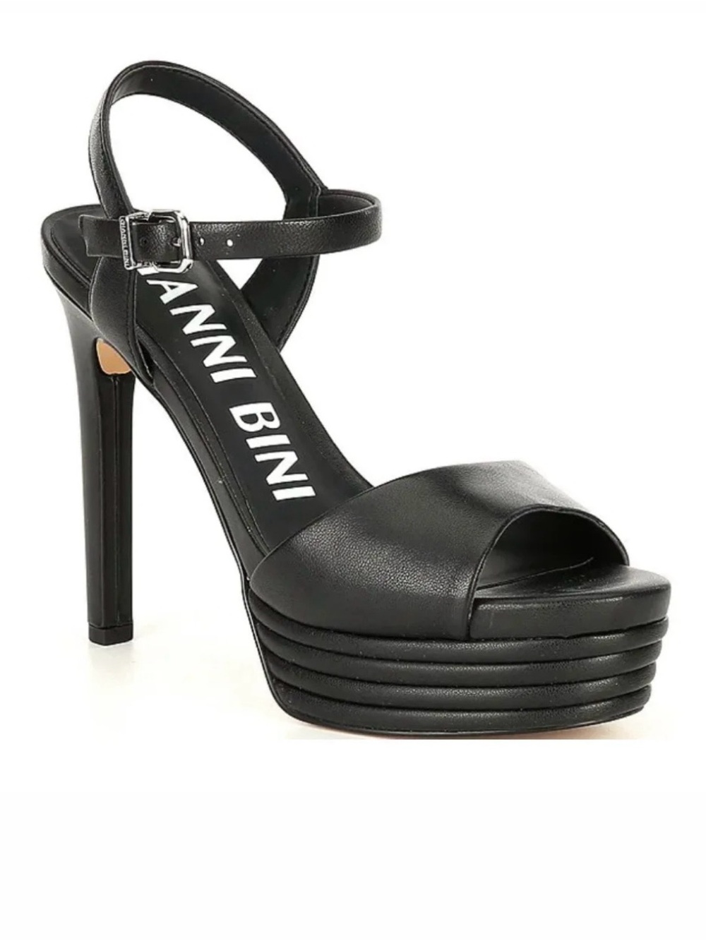 Gianni Bini Black ophyliah Platform Ankle-Strap High Heel Sandals